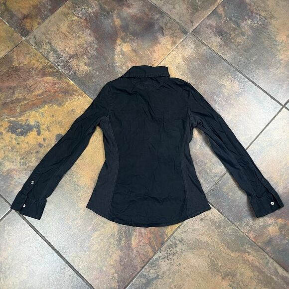 Converse One Star Women's Black Long Sleeve Button Down Top XS - Picture 10 of 10
